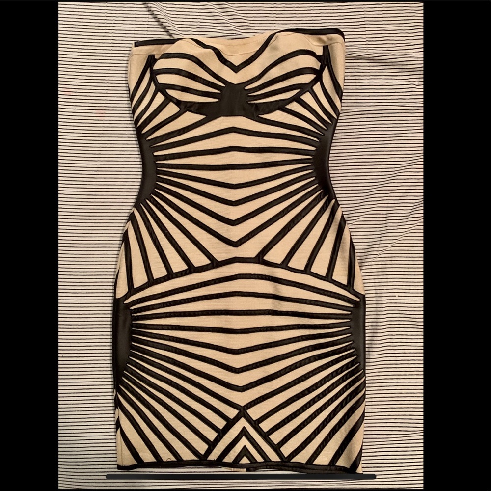 Bandage Leather Dress